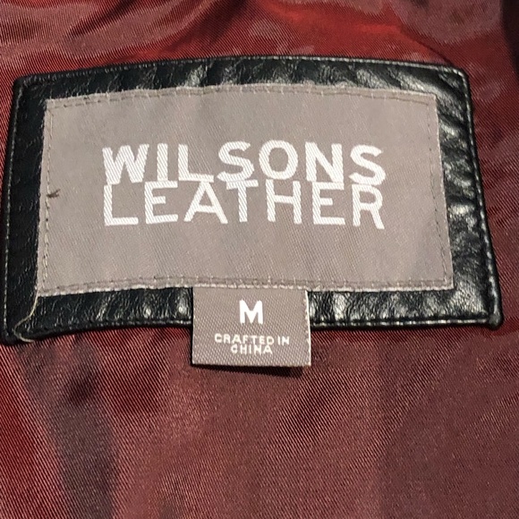 ⭐️ Vintage Wilsons Leather Classic Black Fitted Jacket Size: MEDIUM - Picture 6 of 13